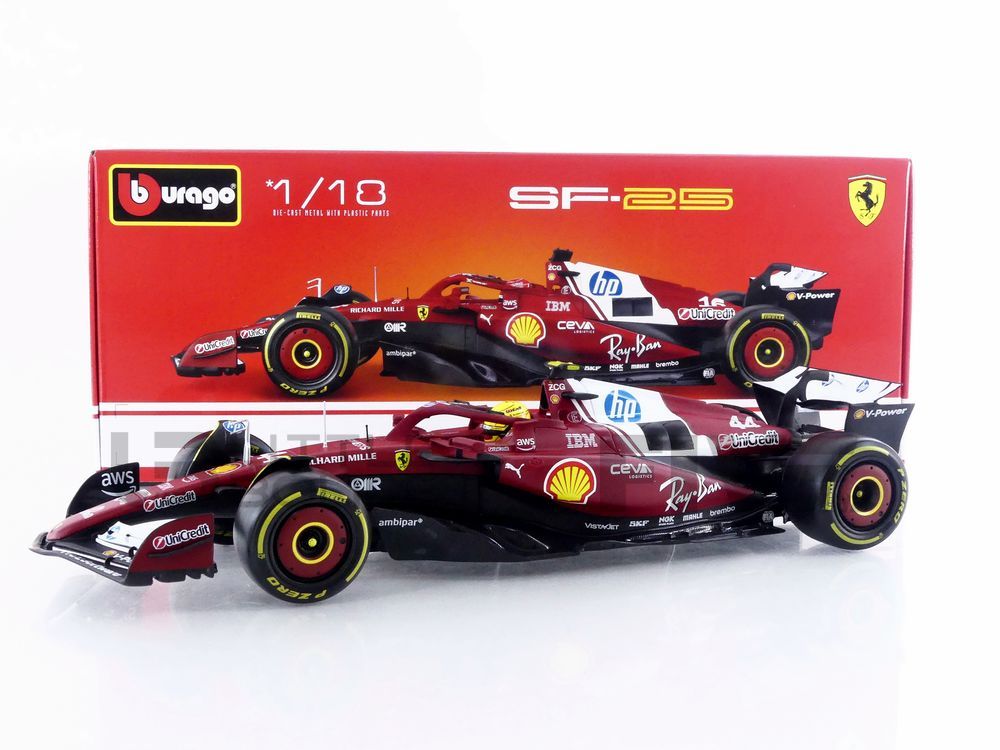 BBURAGO 1/18 - FERRARI SF-25 - SEASON CAR 2025 (L. HAMILTON) 16816H - Bild 1 von 1